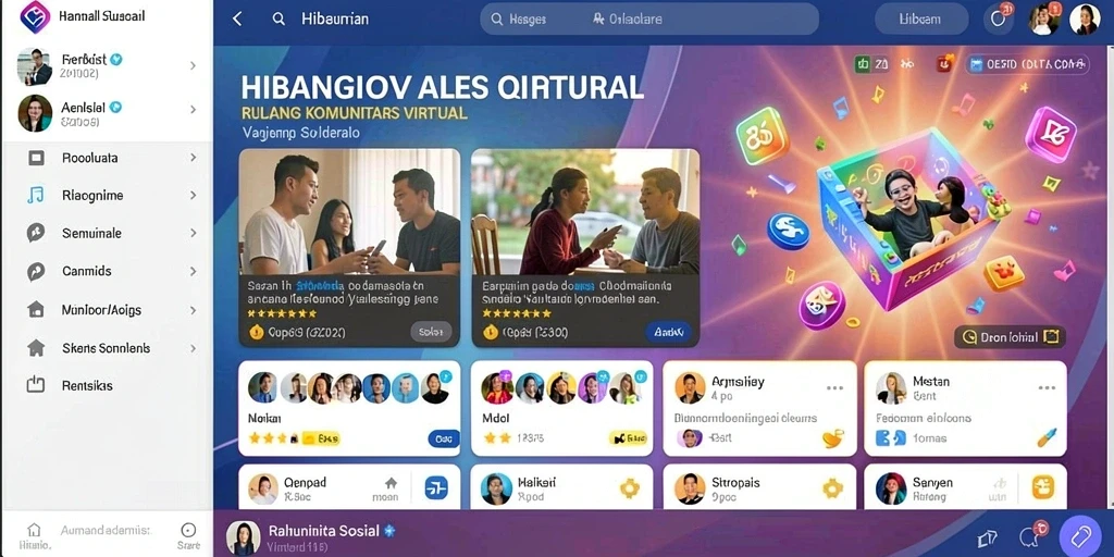 Fitur sosial untuk berinteraksi dengan pemain lain.